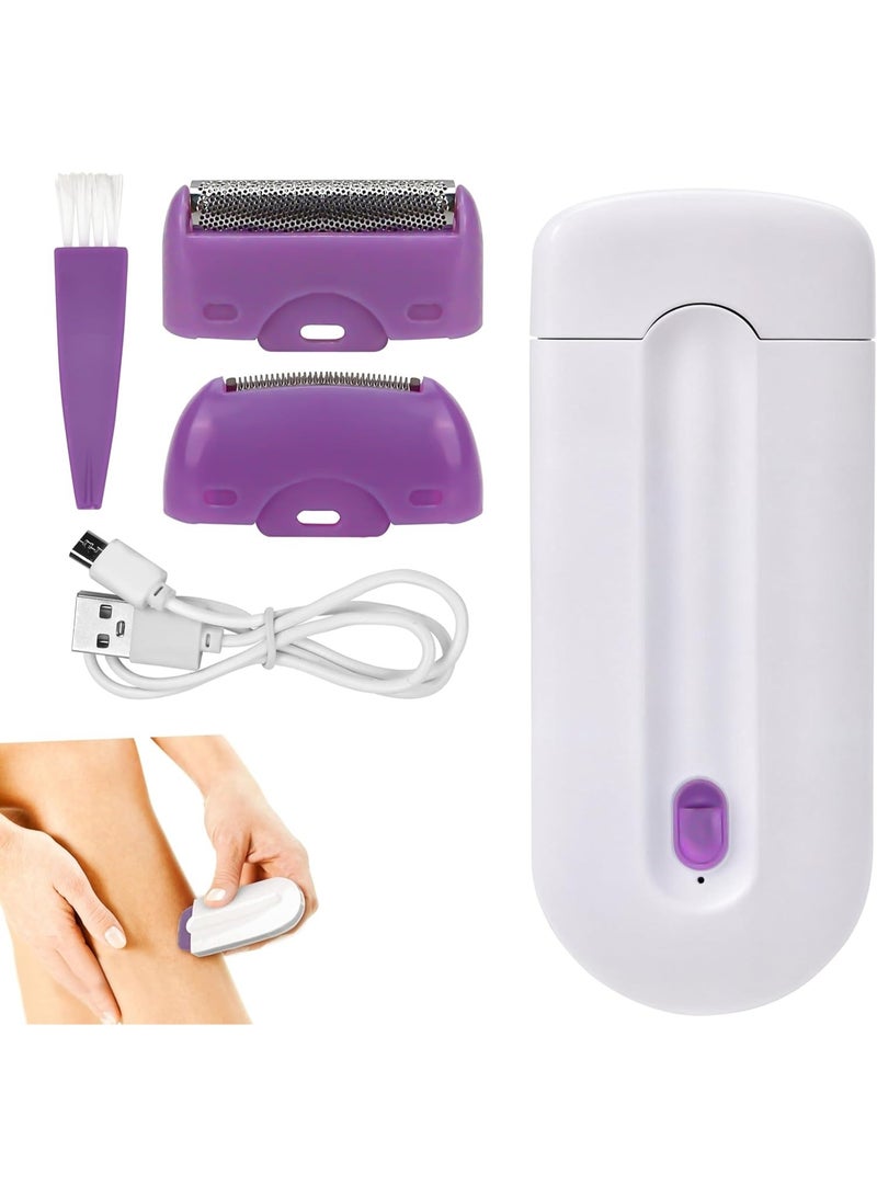 فينيشنج تاتش ماكينة حلاقة ليزرية للنساء - أداة محمولة لإزالة الشعر بدون ألم مزودة بتقنية استشعار ضوئي ذكية، وجهاز إزالة شعر قابل لإعادة الشحن مع فرشاة تنظيف، لإزالة الشعر الناعم كالحرير للاستخدام على كامل الجسم - Image 1